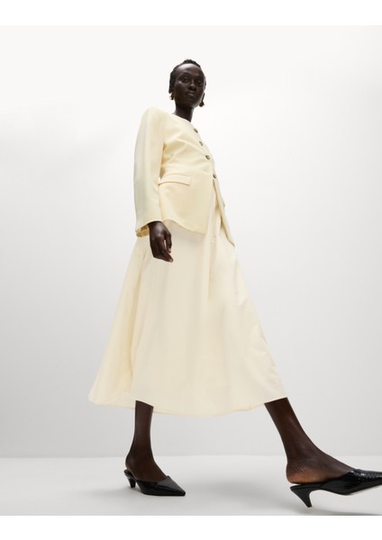 %100 Pamuk Poplin A Kesim Etek