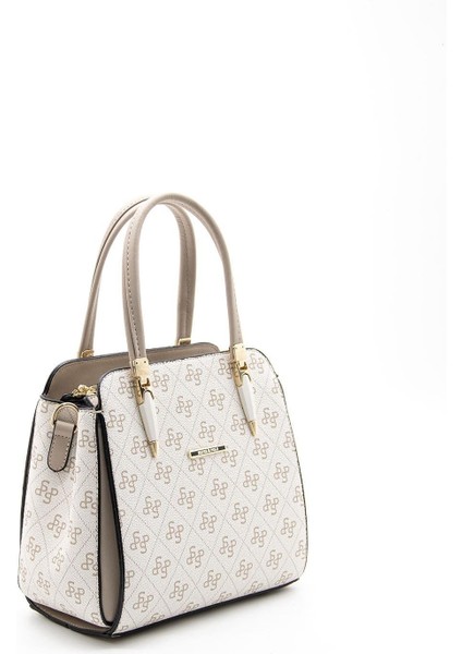 Kadın Omuz Çantası 1136-44487 Silver Polo Bayan Çantası M178 Bej-Mat Kum modelleri