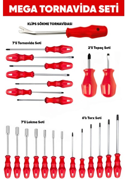 23 Parça Tornavida Seti