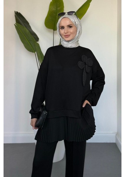 Odette Pilise Detay Takım Siyah modelleri