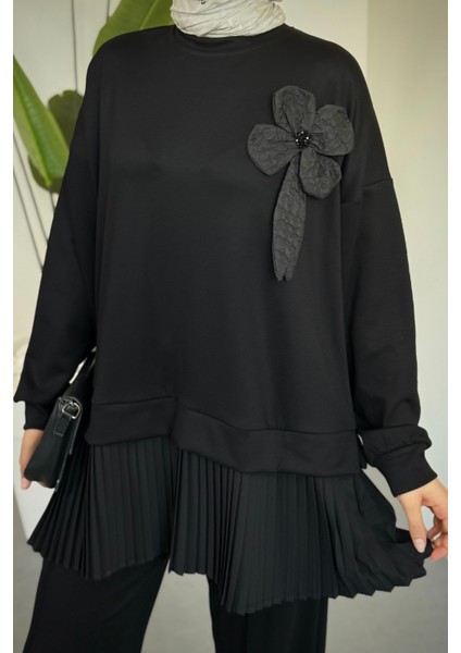 Odette Pilise Detay Takım Siyah fırsatları