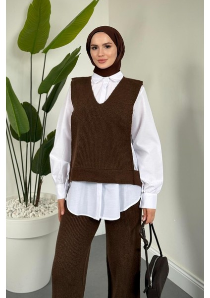 Venüs Üçlü Triko Takım Kahverengi modelleri