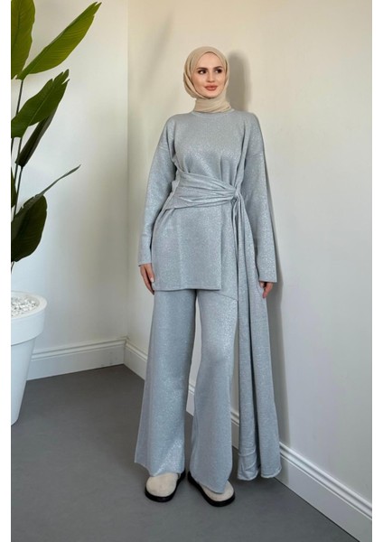Brillante Yandan Pelerinli Takım Gri fiyatları