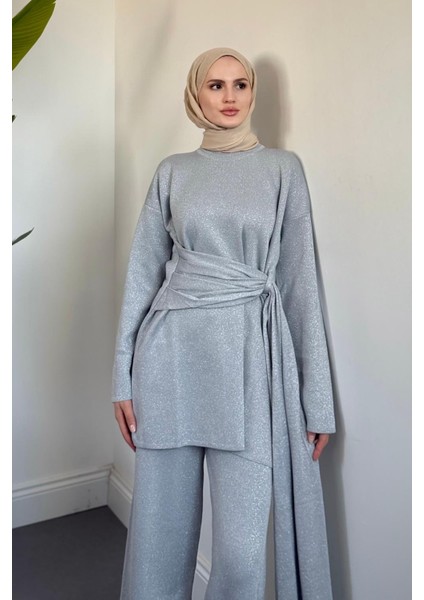 Brillante Yandan Pelerinli Takım Gri modelleri