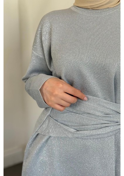 Brillante Yandan Pelerinli Takım Gri indirimleri