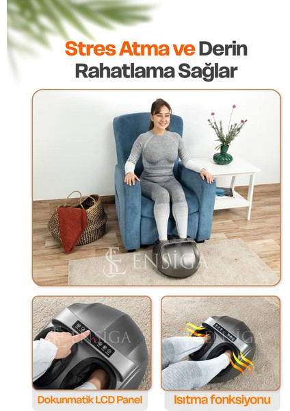 Ensga Uzaktan Kumandalı - Elektrikli Isı ile Derin Yoğurmalı - Ayak Masaj Aleti ve Yuvarlama Makinası fırsatları