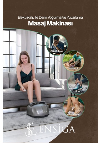 Ensga Uzaktan Kumandalı - Elektrikli Isı ile Derin Yoğurmalı - Ayak Masaj Aleti ve Yuvarlama Makinası indirimleri