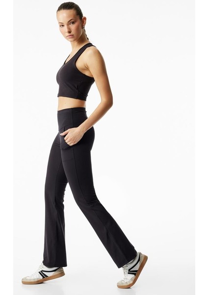 Yüksek Bel Slim Fit Cep Detaylı Ispanyol Paça Spor Tayt (Aw 295) fiyatları