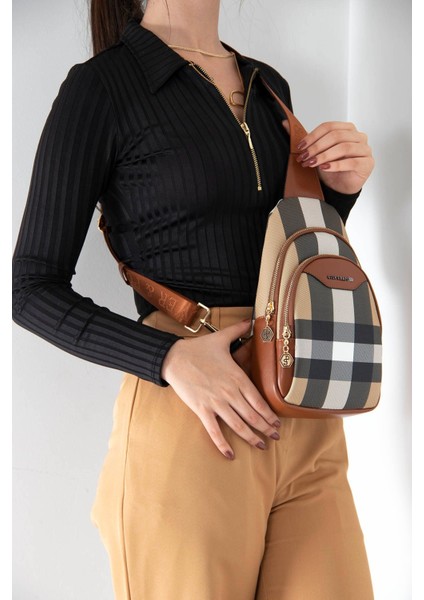 Bej Iki Bölmeli Kadın Bel Çantası SP959 fiyatları