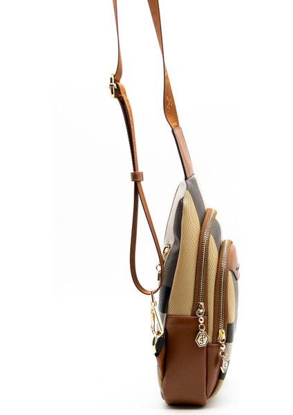 Bej Iki Bölmeli Kadın Bel Çantası SP959 indirimleri