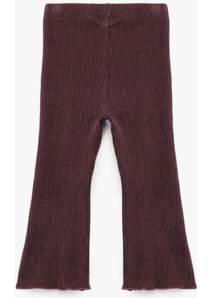 Kız Bebek Pamuklu Beli Lastikli Basic Kadife Ispanyol Paça Tayt (Aw 290) fiyatları