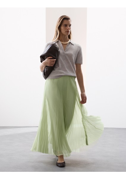 Pileli Maxi Etek
