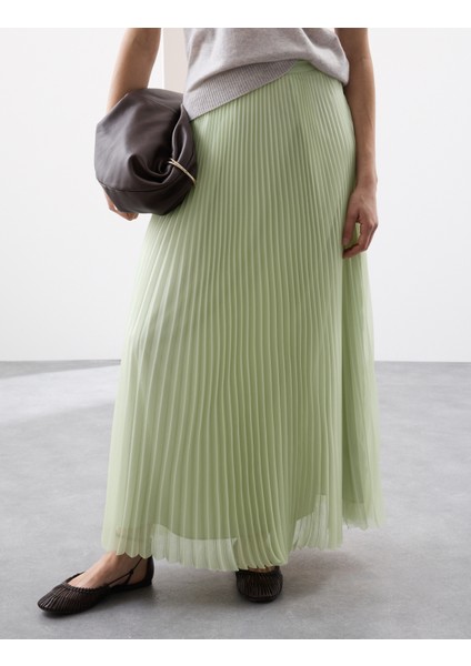 Pileli Maxi Etek