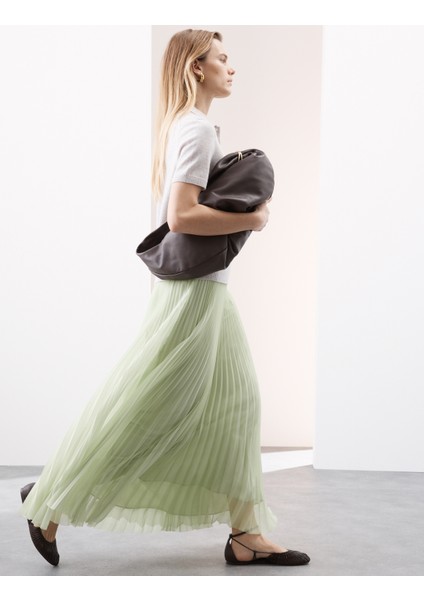 Pileli Maxi Etek