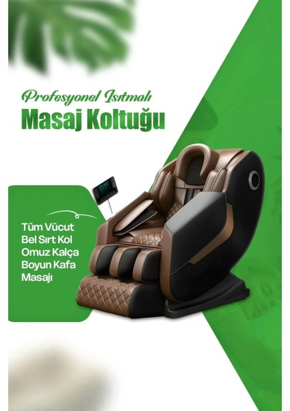 Tüm Vücut Bel Sırt Kol Omuz Kalça Boyun Kafa - Isıtmalı Profesyonel Masaj Koltuğu