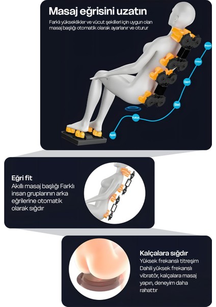 Tüm Vücut Bel Sırt Kol Omuz Kalça Boyun Kafa - Isıtmalı Profesyonel Masaj Koltuğu fiyatları