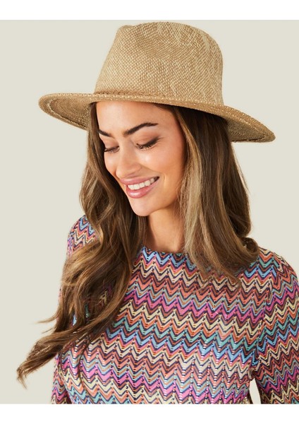 Fedora Wıth Braıd Trım Natural modelleri