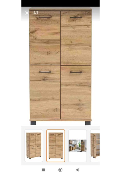 Atlantik Çam 4 Kapak, Kiler, Saklama Dolabı,