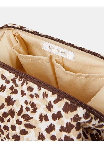 Leopar Desenli Makyaj Çantası modelleri