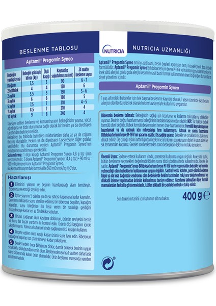Pregomin. Syneo. 400 Gr. fiyatları