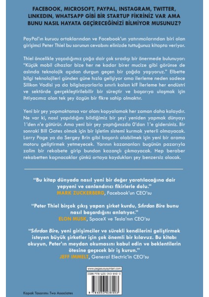 Sıfırdan Bire Startup Üzerine Notlar - Peter Thiel Blake Masters Ciltli Kitap fiyatları