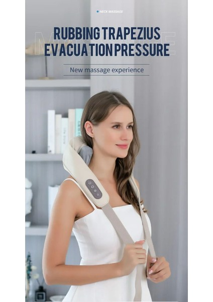 Şarjlı 2024 Yeni Nesil 8d Boyun Sırt Omuz Yoğurma Asmalı Masaj Yastığı Akupunktur Masajı