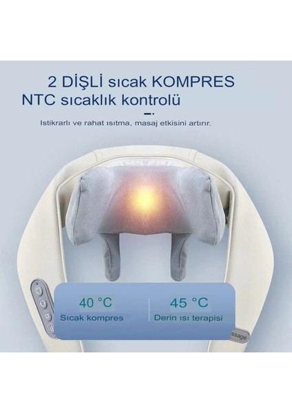 Şarjlı 2024 Yeni Nesil 8d Boyun Sırt Omuz Yoğurma Asmalı Masaj Yastığı Akupunktur Masajı fiyatları