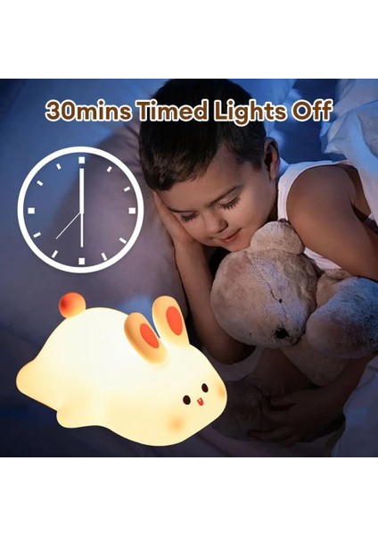 Sevimli Tavşan Dokunmatik Renk Değiştiren Gece Lambası (Rgb) modelleri