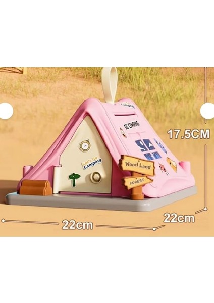 LED Işıklı Çadır Ev Tasarımlı Kumbara – Dekoratif Tasarruf Kutusu modelleri