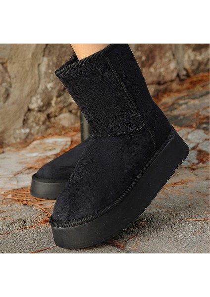 Siyah Süet Kadın Düz Bot fırsatları