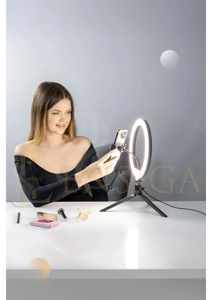 Masa Ayaklı 10 Inç LED Ring Lıght Influencer Youtuber Tiktok Telefon Tutucu Makyaj Işığı fiyatları