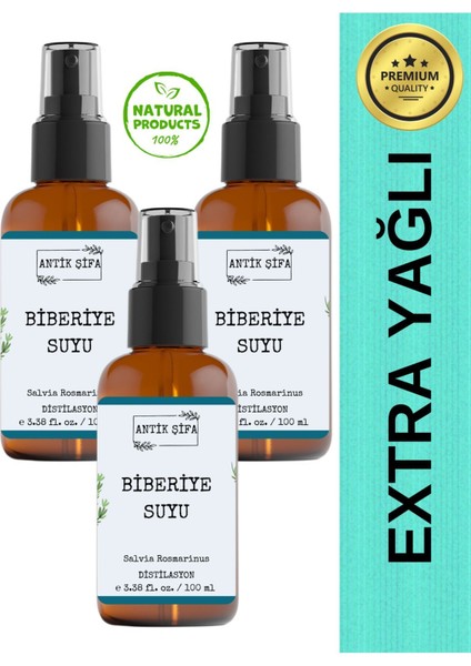 Biberiye Suyu 300 ml - (3 x 100ML ) Sebum/yağ Dengeleyici Tonik