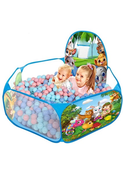 Katlanabilir Top Havuzu 100 Adet Havuz Top Potalı Oyun Parkı (Kolay Kurulum ,taşınabilir Tasarım )