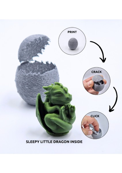 Ejderha Yumurtası-Çatlayan Yumurta Oyuncak-Dragon Egg-Little Dragon Spiky-2 Adet