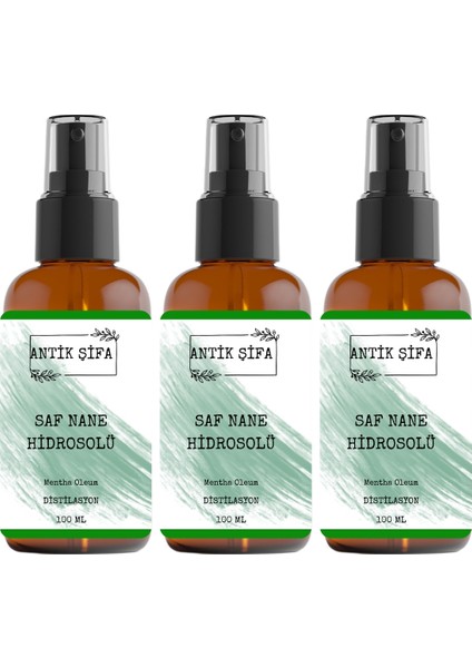 Saf Nane Hidrosolü 300 ml - (3 x 100 ml Nane Suyu)
