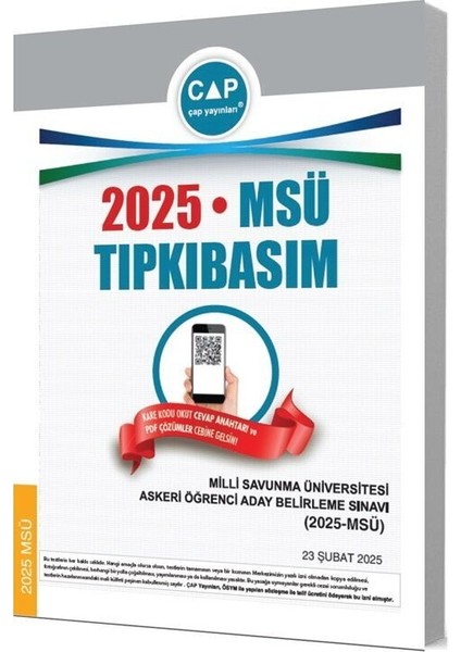 Çap Yayınları Üniversiteye Hazırlık Msü 2025 Tıpkı Basım