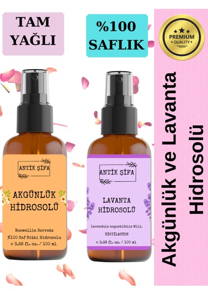 Akgünlük Suyu ve Lavanta Suyu (100ML+100ML) - Doğal Ak Günlük, Sığla ve Lavanta Hidrosolü