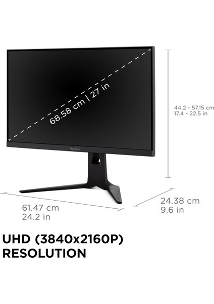 XG275D1-4K 27" 0.5 Ms 4K 160 Hz - Full Hd 320 Hz Pivot IPS Oyuncu Monitörü