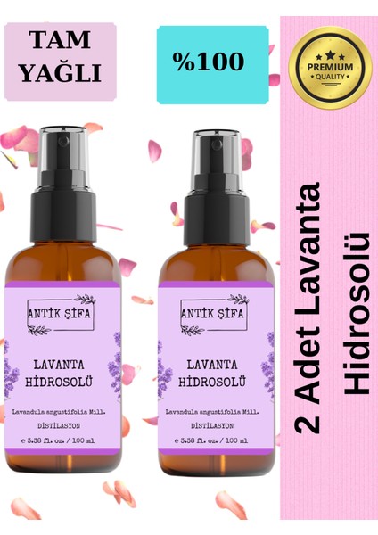 Doğal Lavanta Suyu (2 x 100 Ml) Saf Lavanta Hidrosolü