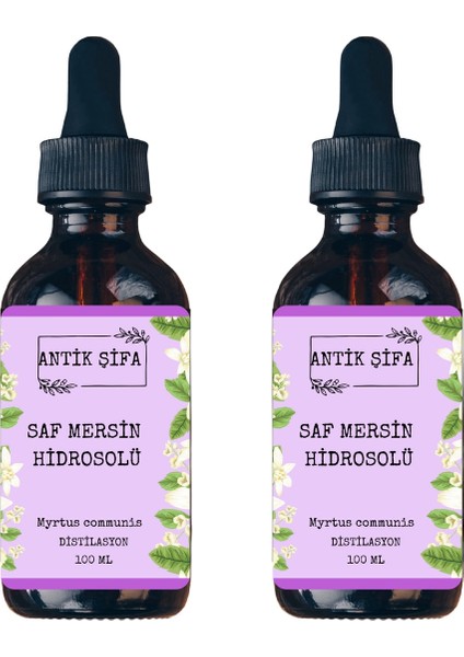 %100 Saf Mersin Suyu - Mersin Hidrosolü (2 x 100 Ml)