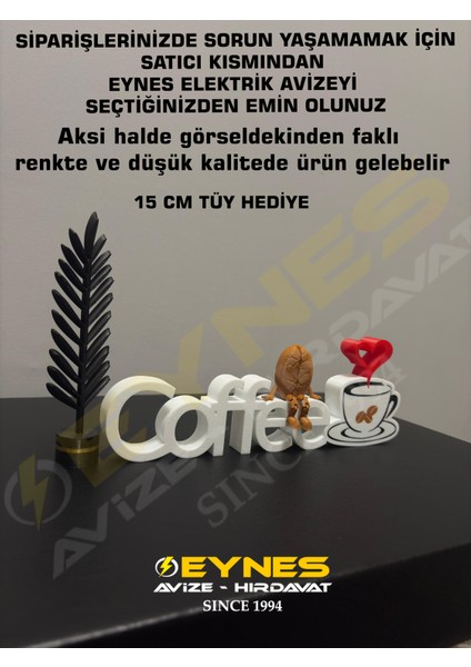 Kahve Köşesi Dekoru Coffee Yazısı 3D Kahve Çekirdeği Biblo Hediyeli fiyatları