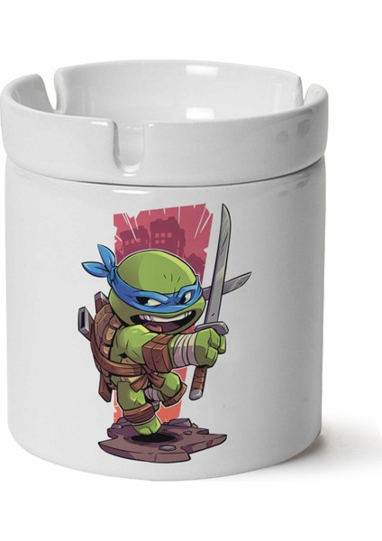 Raphael Baskılı Porselen Küllük, Makinede Yıkanabilir, Beyaz Renkli ve Şık Tasarım