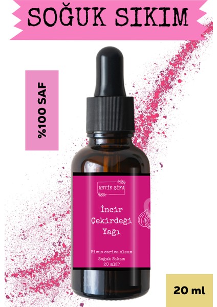 Incir Çekirdeği Yağı 20ML - %100 Doğal Soğuk Sıkım Saf Incir Çekirdeği Yağı