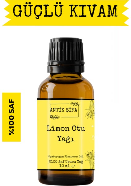 %100 Saf Limon Otu Uçucu Yağı - (10 Ml)