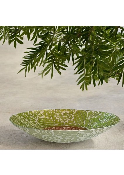 Yeşil 22CM Sunum Tabağı, Şık ve Kullanışlı Ev ve Davet Ürünleri