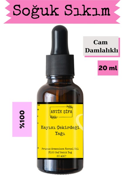 %100 Saf Kayısı Çekirdeği Yağı - 20 ml