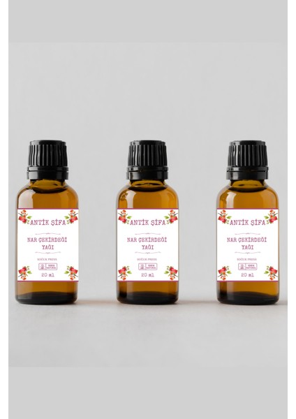 %100 Saf Nar Çekirdeği Yağı - (3 x 20 Ml)