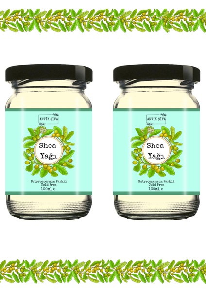Soğuk Sıkım Shea Yağı %100 Saf (2 x 100 Ml)