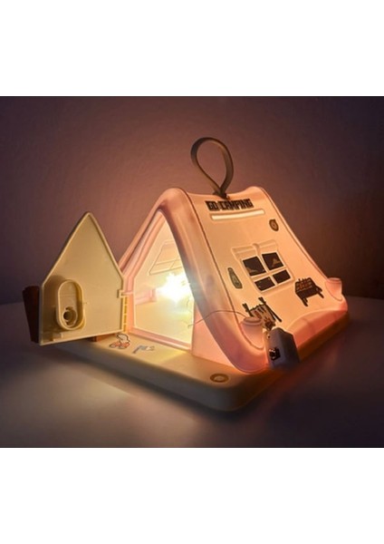 LED Işıklı Çadır Ev Tasarımlı Kumbara – Dekoratif Tasarruf Kutusu