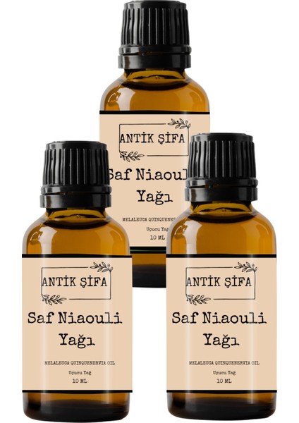 %100 Saf Nioli Uçucu Yağ - Seyreltilmemiş Niaouli Yağı (3 x 10 Ml)